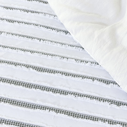 Nima Raya Σετ Κουβερλί Μονό Microfiber Λευκό 160x240cm
