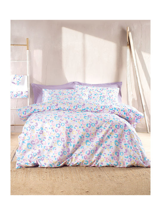 Rythmos Candy Σετ Κουβερλί Υπέρδιπλο Βαμβακερό Candy 220x240cm 3τμχ