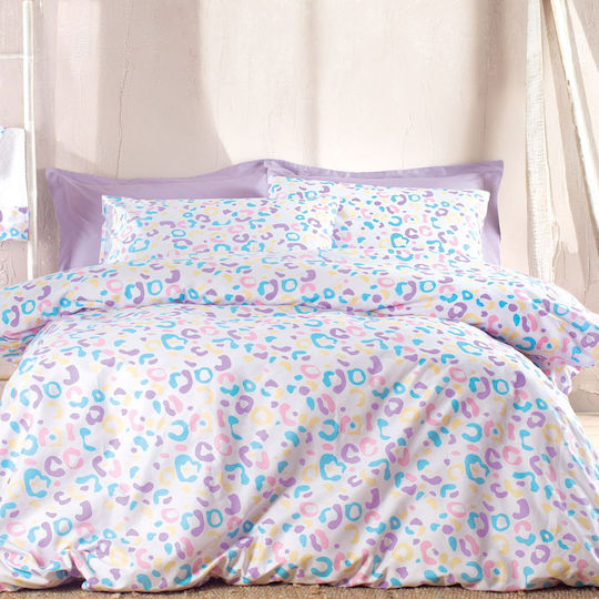 Rythmos Candy Σετ Κουβερλί Υπέρδιπλο Βαμβακερό Candy 220x240cm 3τμχ