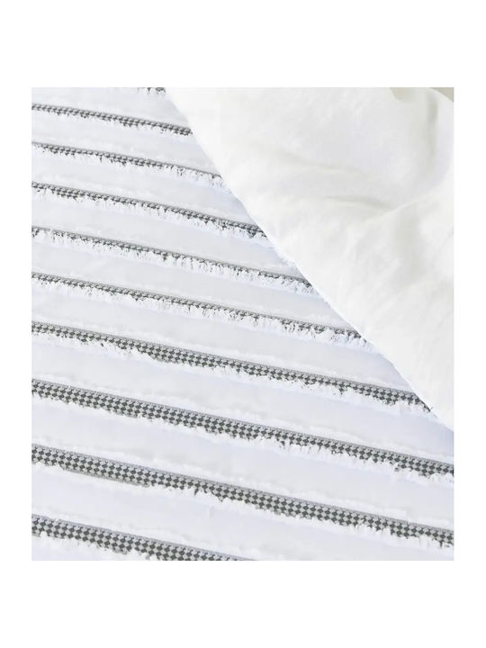 Nima Raya Tagesdecken Set Mikrofaser Weiß 160x240cm