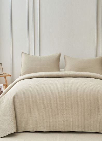 Down Town Home Paturi & Cuverturi Pat Set King Size Ecru 250x280cm 3 Bucăți