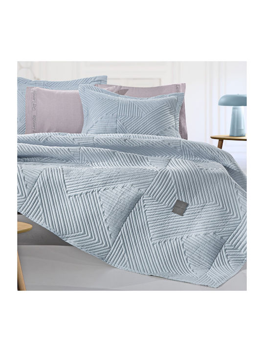 Guy Laroche Ziana Tagesdecken Hälbige Microfiber Denim 180x240cm 2Stücke