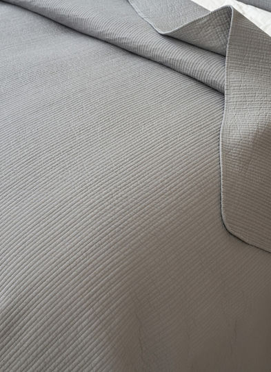 Down Town Home King Size Cotton Coverlet Set Blue 250x280cm 3 Pieces