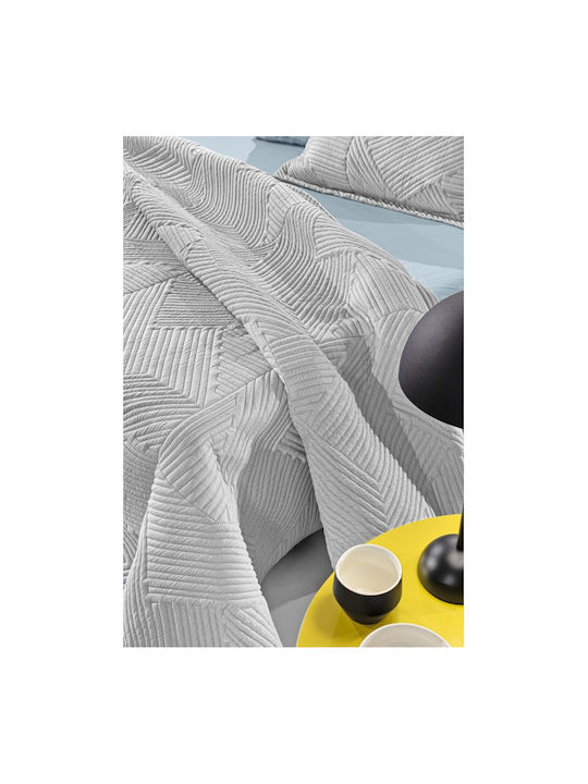 Guy Laroche Ziana Σετ Κουβερλί Ημίδιπλο Microfiber Smoke 180x240cm 2τμχ