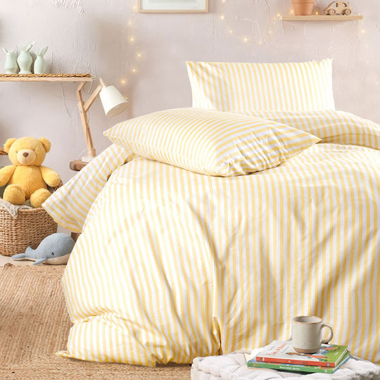 Rythmos Eloise Σετ Κουβερλί Μονό Βαμβακερό Κιτρινο 160x240cm 2τμχ