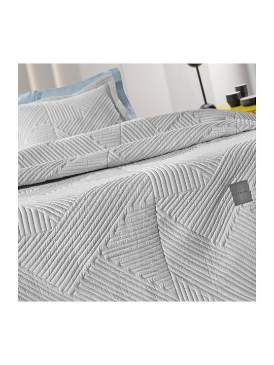 Guy Laroche Ziana Σετ Κουβερλί Ημίδιπλο Microfiber Smoke 180x240cm 2τμχ