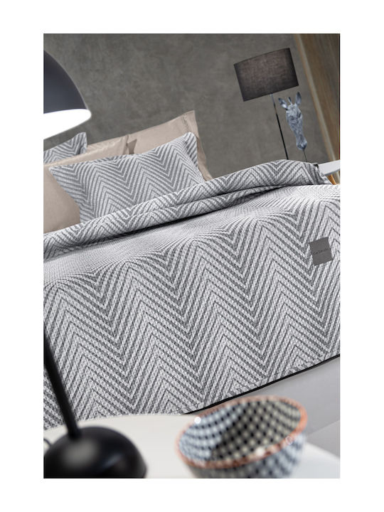 Guy Laroche Vera Vera Tagesdecken King Size Mikrofaser Rauch 250x240cm 2 Stück