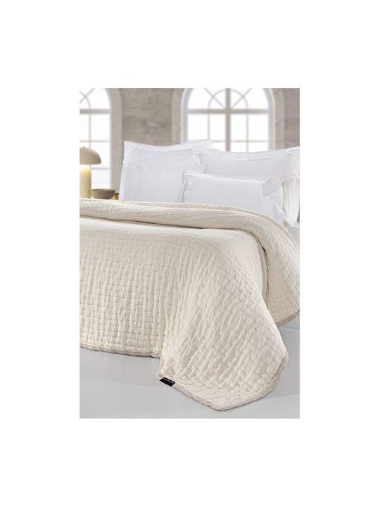 Guy Laroche Κουβερλί King Size Βαμβακερό Linen-sand 270x250cm
