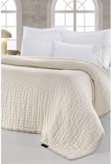 Guy Laroche Must Κουβερλί King Size Βαμβακερό Linen-sand 270x250cm