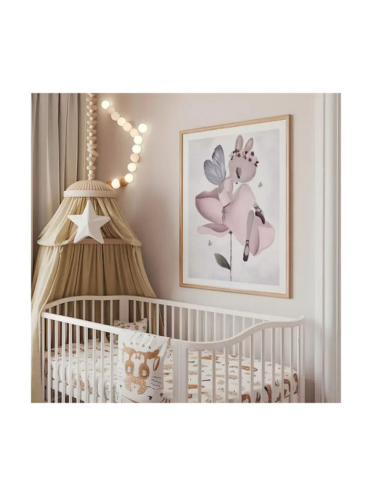 Kids Framed Fairy Wall Art With White Wooden Frame 40x50cm