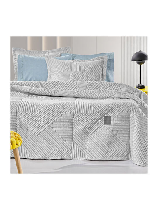 Guy Laroche Ziana Tagesdecken Set Übergröße Mikrofaser Rauch 220x240cm 2Stücke