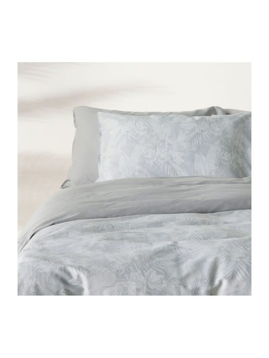 Kentia Solaya Coverlet Super King Cotton Satin Light Gray 230x250cm
