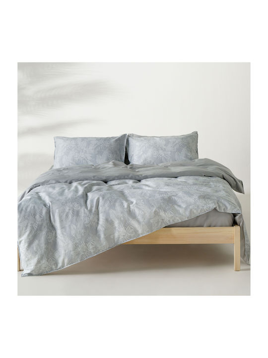 Kentia Solaya Coverlet Super King Cotton Satin Light Gray 230x250cm