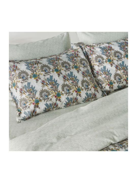 Kentia Parrot Κουβερλί Υπέρδιπλο Βαμβακοσατέν Stylish Parrot 230x250cm