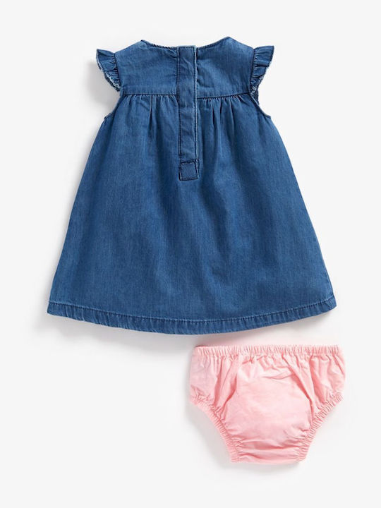 Mothercare Παιδικό Φόρεμα Τζιν Μπλε