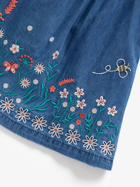 Rochie Fete Fără Mâneci Denim Albastră