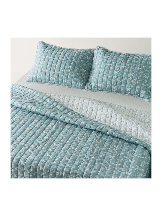 Kentia Evanthia Tagesdecken Set Mikrofaser Mintgrün 160x220cm 2Stücke
