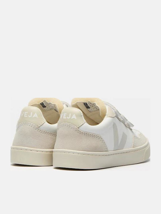Kids Sneakers with Hoop & Loop Closure White