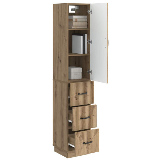 vidaXL Bathroom Column Floor 33x34.5x87cm Oak