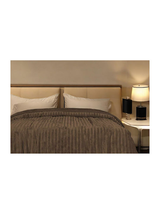 Linea Home Одеяло Велур Единично 160x220см. Мока