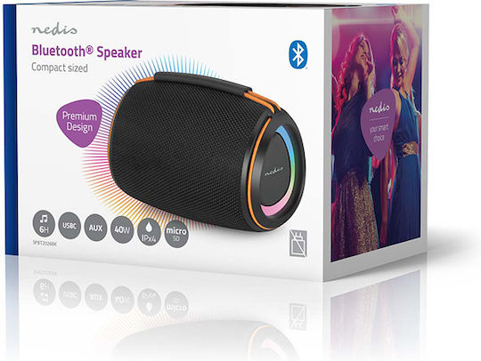 Nedis Ηχείο Bluetooth 20W με Διάρκεια Μπαταρίας έως 6 ώρες Μαύρο SPBT2026BK
