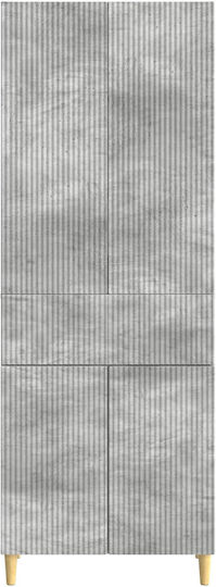 Bücherregale Grau Beton (2Stück) 66x34.5x90cm