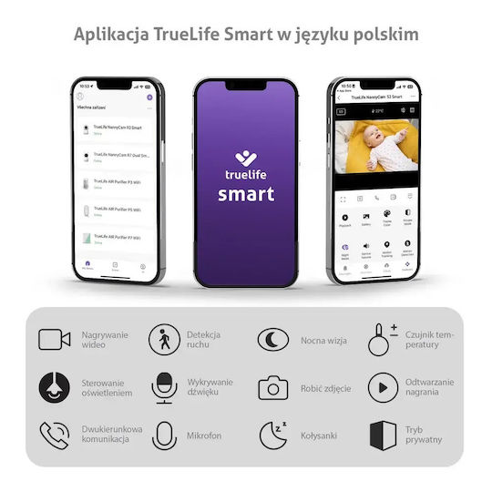 TrueLife Baby Monitor with Two-Way Audio & Lullabies
