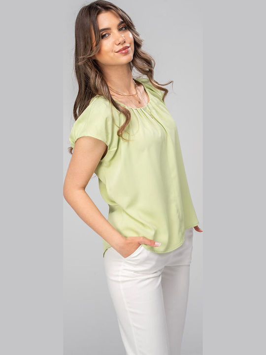 Stephy Bluza Damă Mâneci Scurte Verde Lime