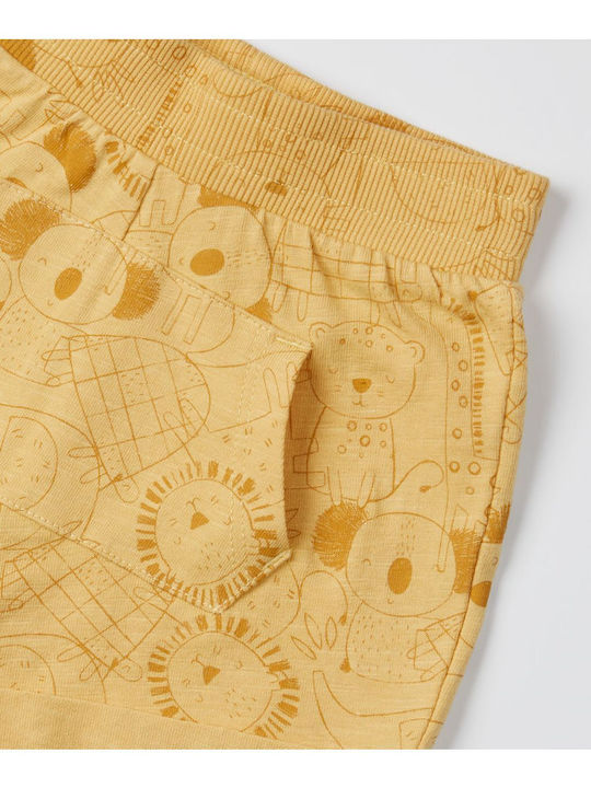 Kids Fabric Shorts/Bermuda Set Yellow