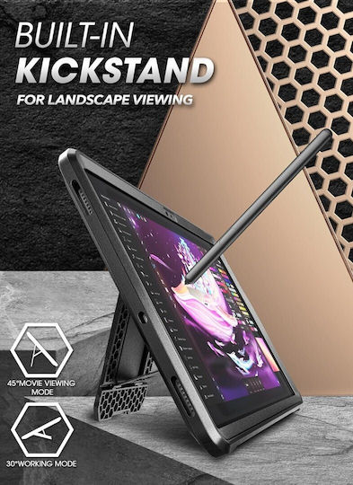 Supcase Unicorn Beetle Pro Flip Cover Μαύρη (Galaxy Tab S9, S9 FE, S10 FE, S10 Lite)