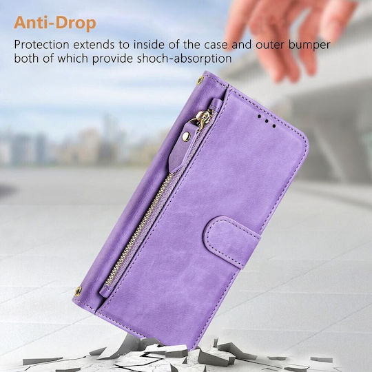 Book Tempered Glass Purple for Poco M7 Pro