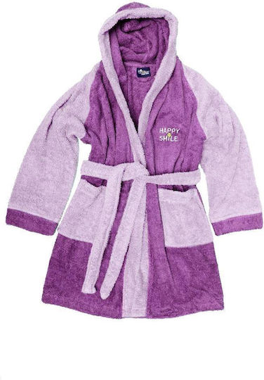 Dimcol Kids Hooded Bathrobe Lilac Dimcol Kids Hooded Bathrobe Lilac