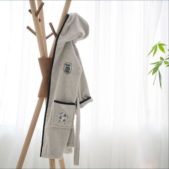 Vesta Home Kids Hooded Bathrobe PAOK White Vesta Home Kids Hooded Bathrobe PAOK White