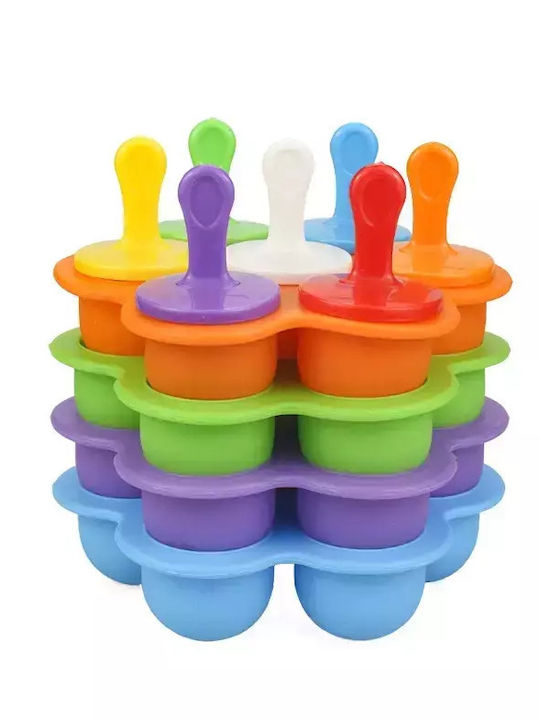 Pandaboo Formă Pentru Tăvi Și Tăvi Pentru Copt Înghețată / Ice Lolly Din Silicon Capacitate 7 Bucăți