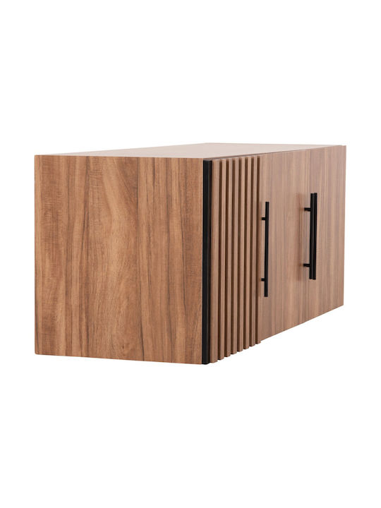 Freebox Rectangular Loft Closet from Chipboard Natural and Black 150x55cm Freebox