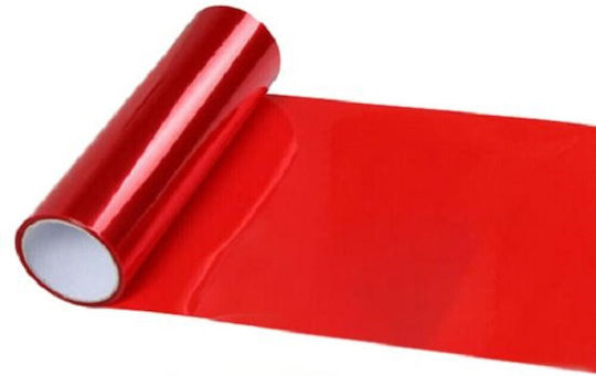 Car Headlight Sticker Film Self-Adhesive 30cmx10m Red W15492-r