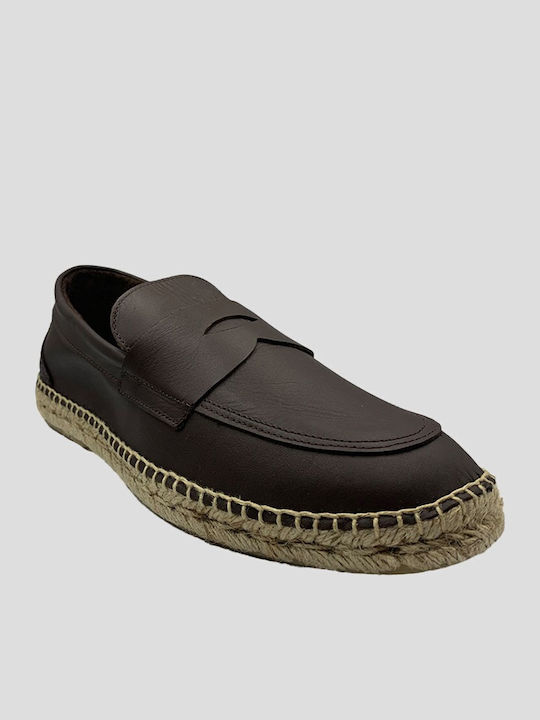Δερμάτινα Ανδρικά Loafers σε Καφέ Χρώμα