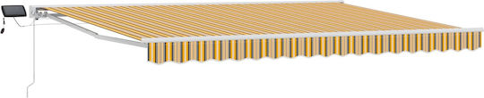 vidaXL Cadru Pentru Copertină Galben Cu Strat PU 3.5x4.5m