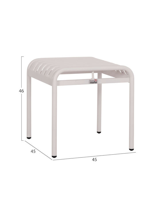 Garden Stool Made of Aluminum White Garden Stool Made of Aluminum White