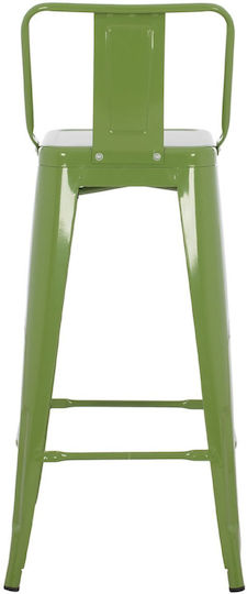 Μεταλλικό Σκαμπό Μπαρ Εξωτερικού Χώρου Light Olive Green 43x43x100cm