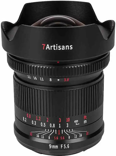 7artisans Full Frame Φωτογραφικός Φακός Photoelectric 9mm F/5.6 Wide Angle για Canon R Mount Μαύρος
