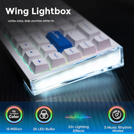 Dareu COOL68 Ηall Effect Gaming Πληκτρολόγιο 65% με Magnetic διακόπτες και RGB φωτισμό (Αγγλικό US)