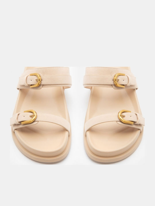 Дамски Сандали Flatforms Бежови