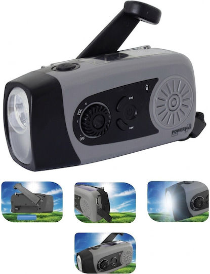 PowerPlus Radio cu Baterie cu USB Gri