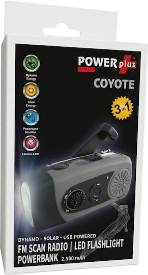 PowerPlus Radio cu Baterie cu USB Gri