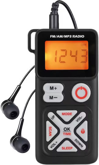 AMFM3 Tragbares Radio Wiederaufladbar Schwarz