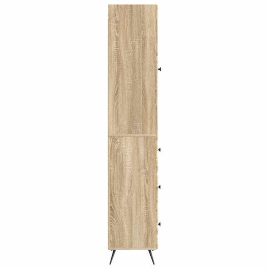 vidaXL Bathroom Column Cabinet Wall Hung W34.5xD34.5xH90cm Sonoma