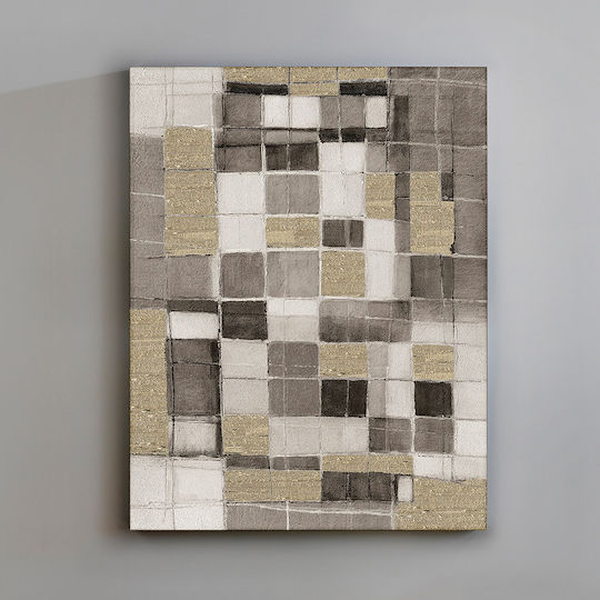 Abstractio 788717 – Живописен Панел Acrylic 100x130см Златисти Щрихи