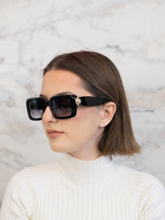 Monte Napoleone Women's Sunglasses with Black Frame and Black Lenses MN522612-C1