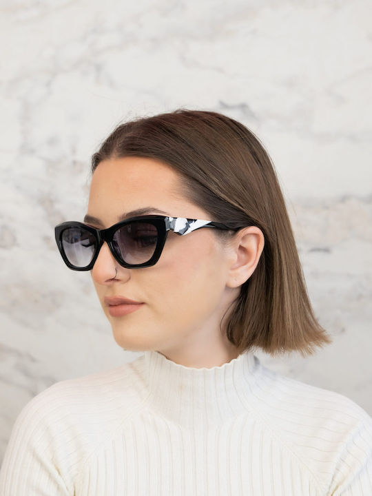 Monte Napoleone Women's Sunglasses with Black Frame and Black Lenses MN522633-C2